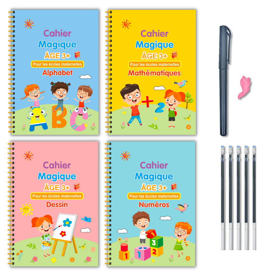 Cahier Magique d’Écriture – Apprentissage Réutilisable